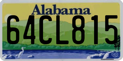 AL license plate 64CL815
