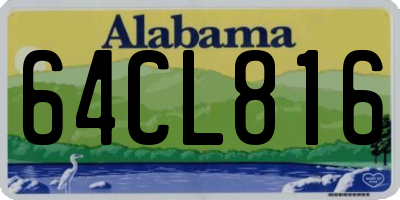 AL license plate 64CL816