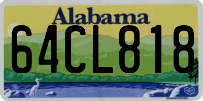 AL license plate 64CL818