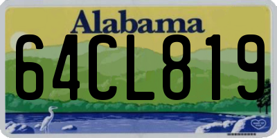 AL license plate 64CL819