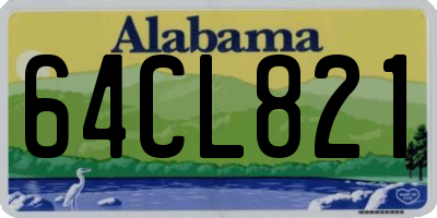 AL license plate 64CL821
