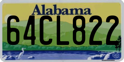 AL license plate 64CL822