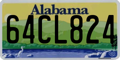 AL license plate 64CL824