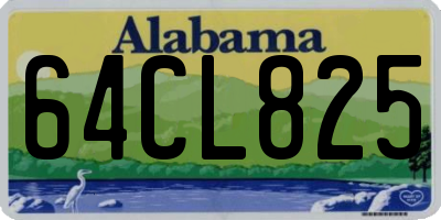 AL license plate 64CL825