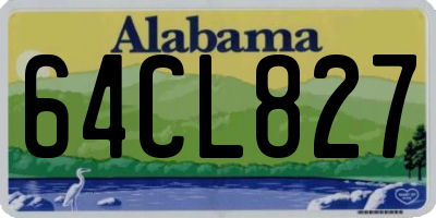 AL license plate 64CL827