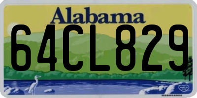 AL license plate 64CL829