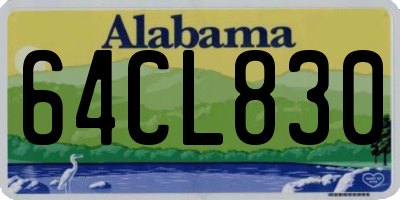 AL license plate 64CL830