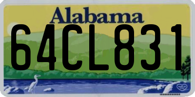 AL license plate 64CL831