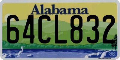 AL license plate 64CL832