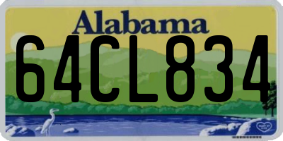 AL license plate 64CL834
