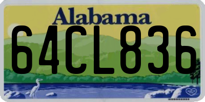 AL license plate 64CL836