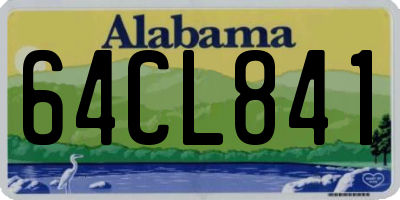 AL license plate 64CL841