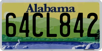 AL license plate 64CL842