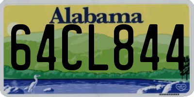 AL license plate 64CL844