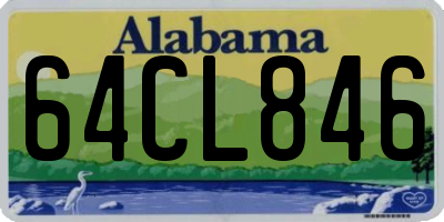 AL license plate 64CL846