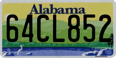 AL license plate 64CL852