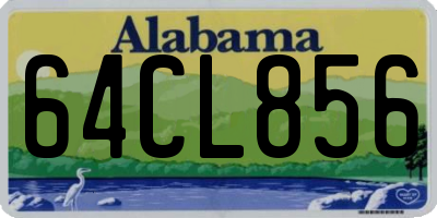 AL license plate 64CL856