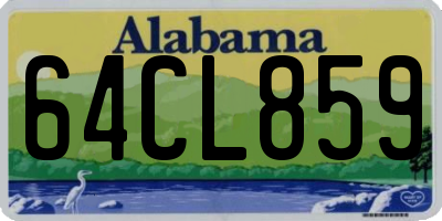 AL license plate 64CL859