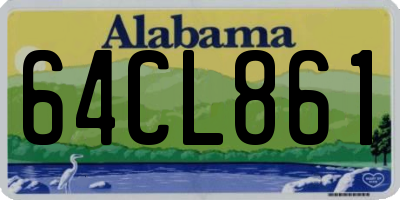 AL license plate 64CL861