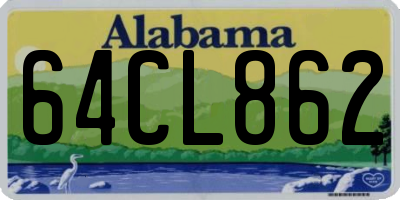 AL license plate 64CL862