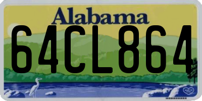 AL license plate 64CL864