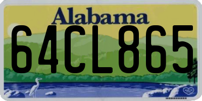 AL license plate 64CL865
