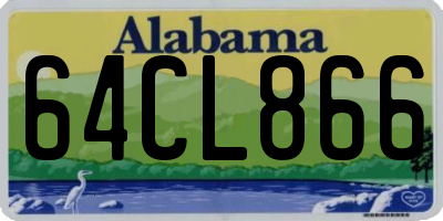 AL license plate 64CL866