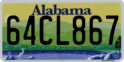 AL license plate 64CL867