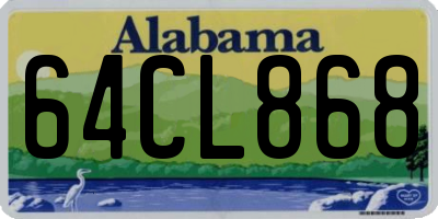AL license plate 64CL868