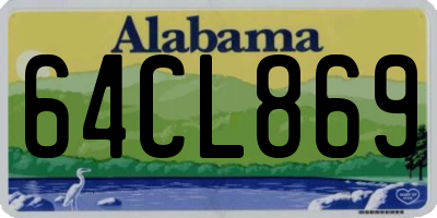 AL license plate 64CL869