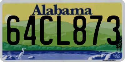 AL license plate 64CL873