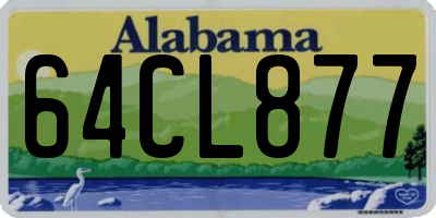 AL license plate 64CL877