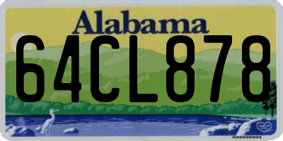 AL license plate 64CL878