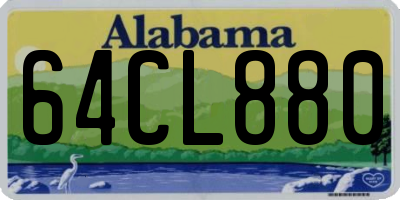AL license plate 64CL880