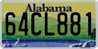 AL license plate 64CL881