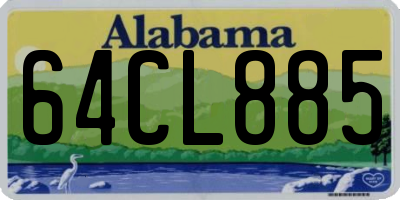 AL license plate 64CL885
