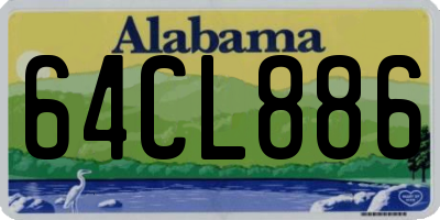 AL license plate 64CL886