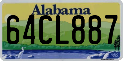 AL license plate 64CL887