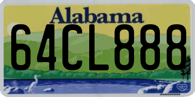 AL license plate 64CL888