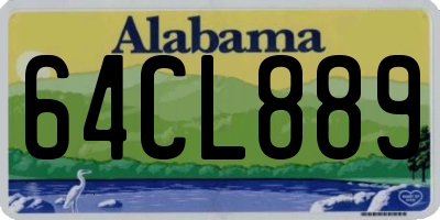 AL license plate 64CL889