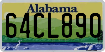 AL license plate 64CL890