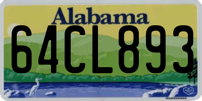 AL license plate 64CL893