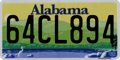 AL license plate 64CL894