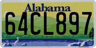 AL license plate 64CL897
