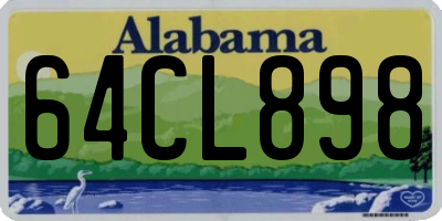 AL license plate 64CL898