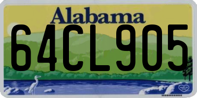AL license plate 64CL905