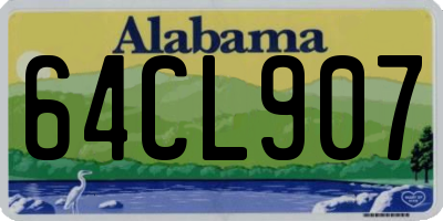 AL license plate 64CL907