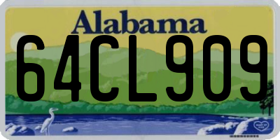 AL license plate 64CL909
