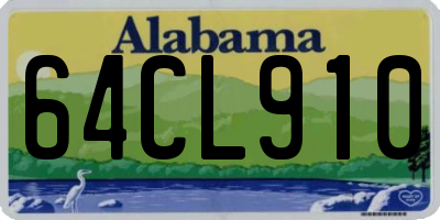 AL license plate 64CL910