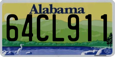 AL license plate 64CL911
